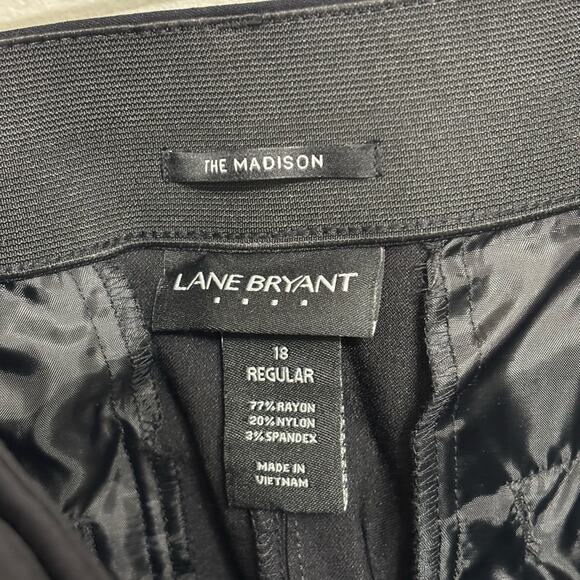 NWT Lane Bryant The Madison Straight Leg Stretch Pants in Black - Size 18 - Picture 7 of 10